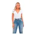 Body Bori Blusa Feminina Frente Trançada Manga Curta Decote