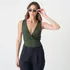 Body Bori Feminino Blusinha Decote Trançado Suplex Regata