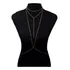 Body Chain, Corrente De Corpo, Max Colar, Sexy, Luxo, Verão Cor Prateado Multicamadas