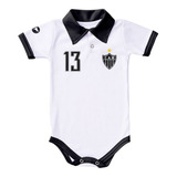 Body De Bebê Atlético Mineiro Camisa Polo Oficial
