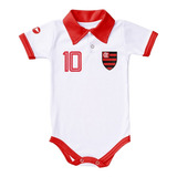 Body De Bebê Flamengo Camisa Polo Oficial