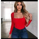 Body Decote Quadrado Blusa