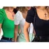 Body Feminino Blusinha  Princesa Manga Curta Bufante Decote