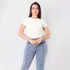 Body Feminino Canelado Manga Curta Basico Moda Casual 