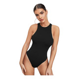 Body Feminino Collant Decote