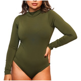 Body Feminino Collant Tecido