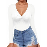 Body Feminino Decote V