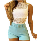 Body Feminino Em Renda