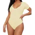 Body Feminino Gola V Manga Curta Viscolycra
