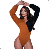 Body Feminino Manga Longa
