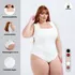 Body Feminino Plus Size Manga Curta Decote Quadrado G1 Ao G3