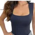 Body Feminino Regata Blusa Decote Quadrado Festa Sexy Gringa