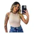 Body Feminino Regata Canelado Atoalhado Premium