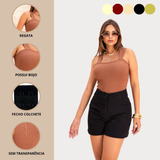 Body Feminino Regata Com