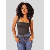 Body Feminino Regata Decote