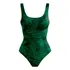 Body Maiô Estampado Moda Praia Floral Folhas Verdes Tropical