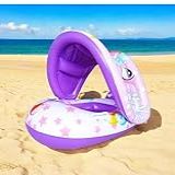 Boia Bebê Com Cobertura Para Piscina, Boia Infantil Cobertura Ajustável Para Crianças De 6 A 36 Meses (unicórnio)