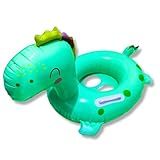 Boia Bote Infantil Inflável Dinossauro Bichinho Lúdico Com Assento Macio Confortável Alças De Segurança Prática Divertida Resistente Piscina Praia Natação Animais (dino Verde)