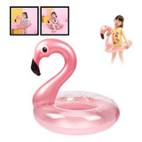 Boia Flamingo Glitter Redonda Infantil Piscina Mar 70cm