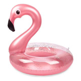 Boia Flamingo Glitter Redonda Infantil Piscina Mar 70cm