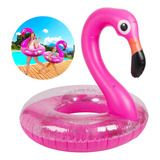 Boia Flamingo Rosa C  Glitter Grande Piscina Inflável 90cm
