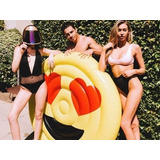 Boia Inflável Gigante Emoji Olhos Coração Floatie Kings