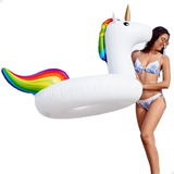 Boia Unicornio Gigante Grande Piscina Praia Inflável 120cm