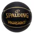 Bola De Basquete Spalding - Highlight Star - Borracha Cor Preto/dourado