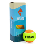 Bola De Beach Tennis Titan Laranja   Pack Com 03 Unidades