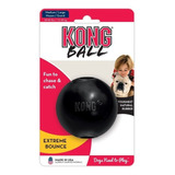 Bola De Brinquedo Para Animais De Estimação Kong Kong Ball Extreme Rush Black Médio   Grande De 7 6cm De Diâmetro