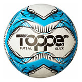 Bola De Futebol Futsal Slick 2020 Cor Azul branco preto Tamanho Único Topper