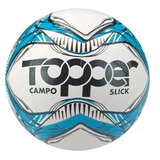 Bola De Futebol Slick Campo Cor Azul branco preto Topper