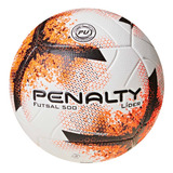 Bola De Futsal Líder Xxi Branca Com Laranja Penalty