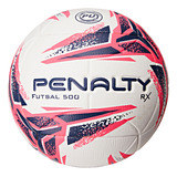 Bola De Futsal Rx 500 Xxiii Cor Branco Rosa E Azul Penalty