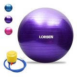 Bola De Pilates Yoga E Treinamento Funcional   Com Bomba Inclusa   Suporta Até 300kg   Ideal Para Exercícios E Alongamentos   Marca Lorben