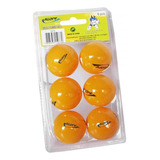 Bola De Ping Pong Klopf 6 Unidades 5076 Cor Laranja