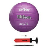 Bola De Vôlei Wilson Soft Play Avp Oficial + Bomba De Ar