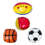 Bola Esportiva Mini 4 Peças Infantil Macia E Leve Divertida