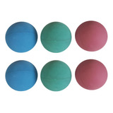 Bola Frescobol N  3 Borracha Bolinha Kit Com 6 Unidades