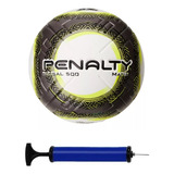 Bola Futsal Penalty Matis 500 Termotec + Bomba De Ar Cor Branco/chumbo/amarelo