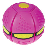 Bola Mágica Disco Voador Brinquedo Bola Maluca Com Luz Ufo Cor Rosa