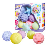 Bola Sensorial Tátil Soft Balls Para Bebe Kit C6 Montessori
