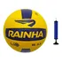 Bola Vôlei Rainha Vl 3.5 + Bomba De Ar Cor Amarela/azul