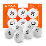 Bolas Ping Pong Tenis De Mesa 2 Estrelas Vollo 6 Bolinhas Cor Branco