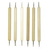 Boleador Mini Ponta Dupla Redondo Metal Kit 5 Unidades Arte