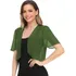 Bolero Feminino Leve De Manga Curta Com Capa Frontal Aberta