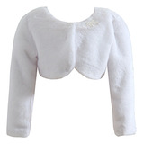 Bolero Infantil Branco Festa