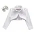 Bolero Infantil De Festa Plush Branco E Tiara Pronta Entrega