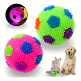 Bolinhas Vinil Com Luz Led Pisca Pisca Cães Gatos 2 Unid  Cor Sortido