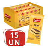 Bolo Bolinho Duo Chocolate Bauducco Kit15 Unidades De27 Grs 